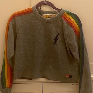 Gray, Aviator Nation Sweatshirt, Size xs